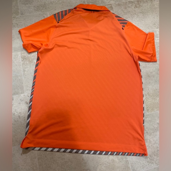 Nike Dri-Fit Tour High Stretch Colorblock Golf Polo Shirt Orange Men's L - Picture 4 of 7